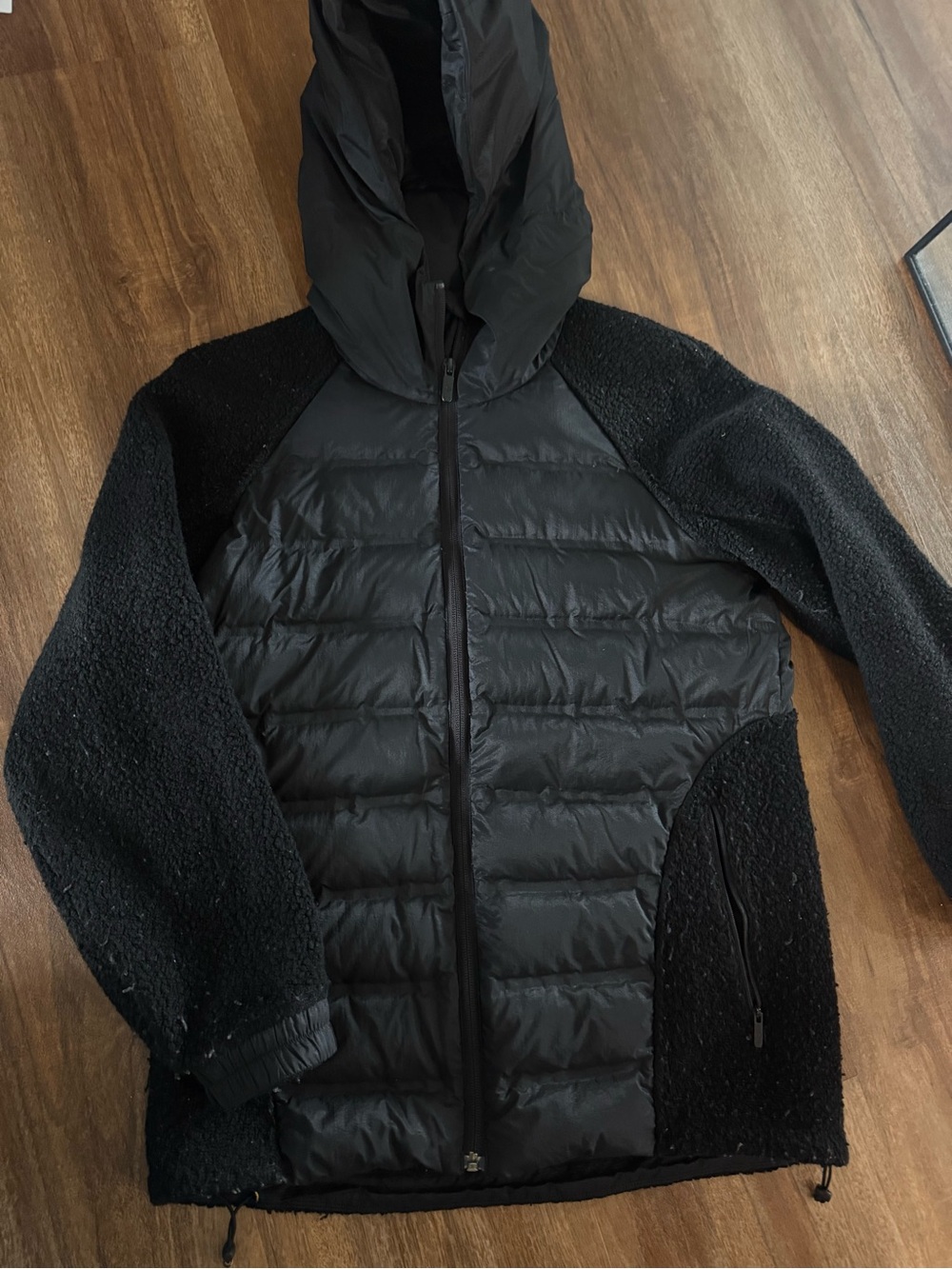 Lululemon Women’s Black Hooded Quilted & Fleece Jacket